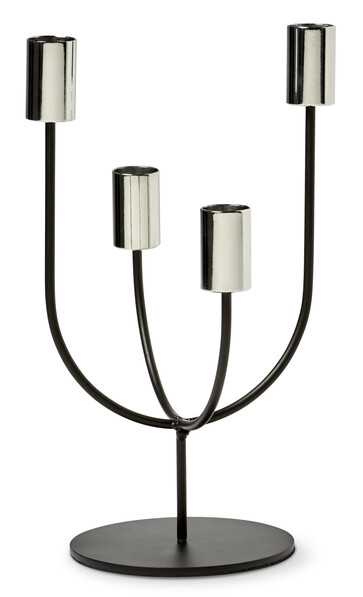 Cuatro - Ljusstake, H 25 cm - Grå