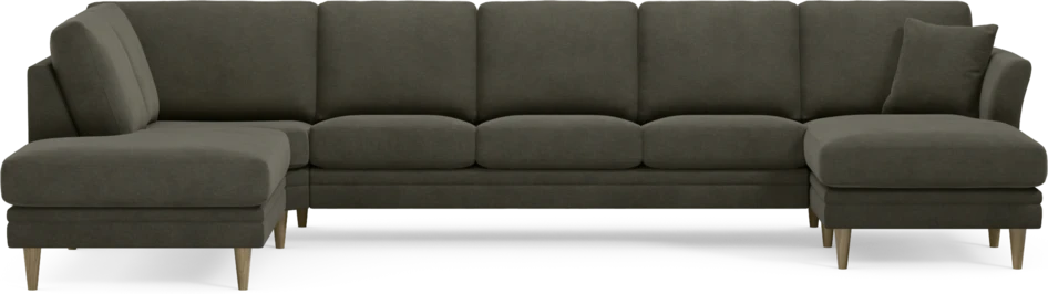 Eden - 3-sits soffa med divan vänster och schäslong höger - Grå