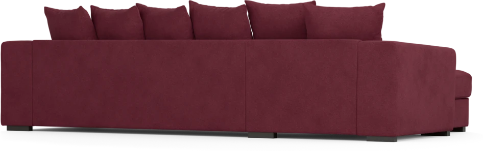 Town - 3-sits soffa med schäslong vänster - Röd