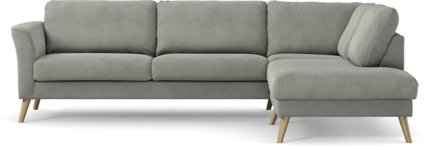 Bridge - 3-sits soffa med divan höger - Grå