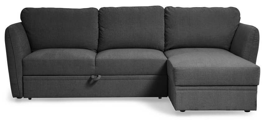 Öland - Bäddsoffa med schäslong höger - Grå