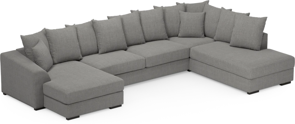 Town - 3-sits soffa med divan höger och schäslong vänster - Grå