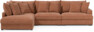 Rossi - 3-sits soffa med divan vänster - Gul