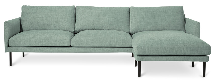Rialto - 3-sits soffa med schäslong höger - Grön