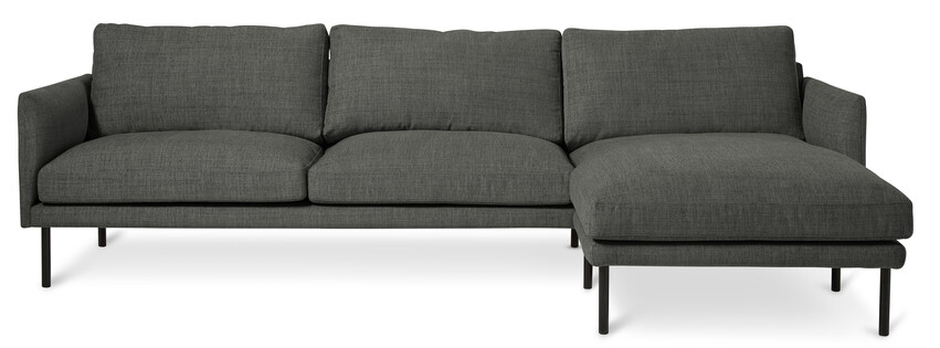 Rialto - 3-sits soffa med schäslong höger - Grå