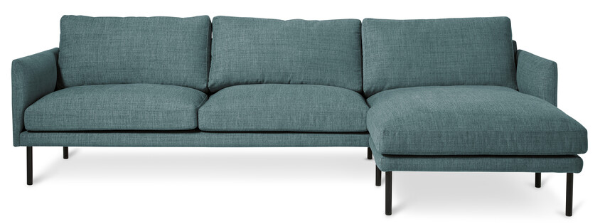 Rialto - 3-sits soffa med schäslong höger - Blå