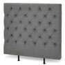 Avon L pikerad, låg - Sänggavel, B 90-140 cm - Grå