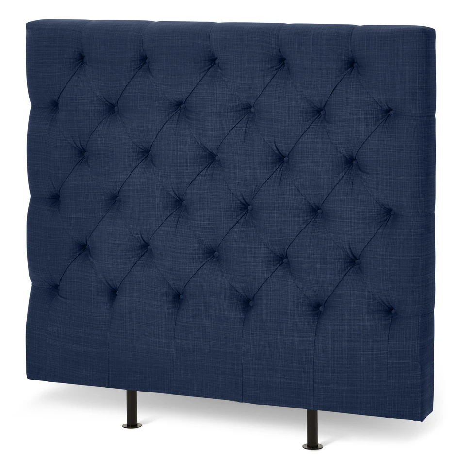 Avon L pikerad, låg - Sänggavel, B 90-140 cm - Blå