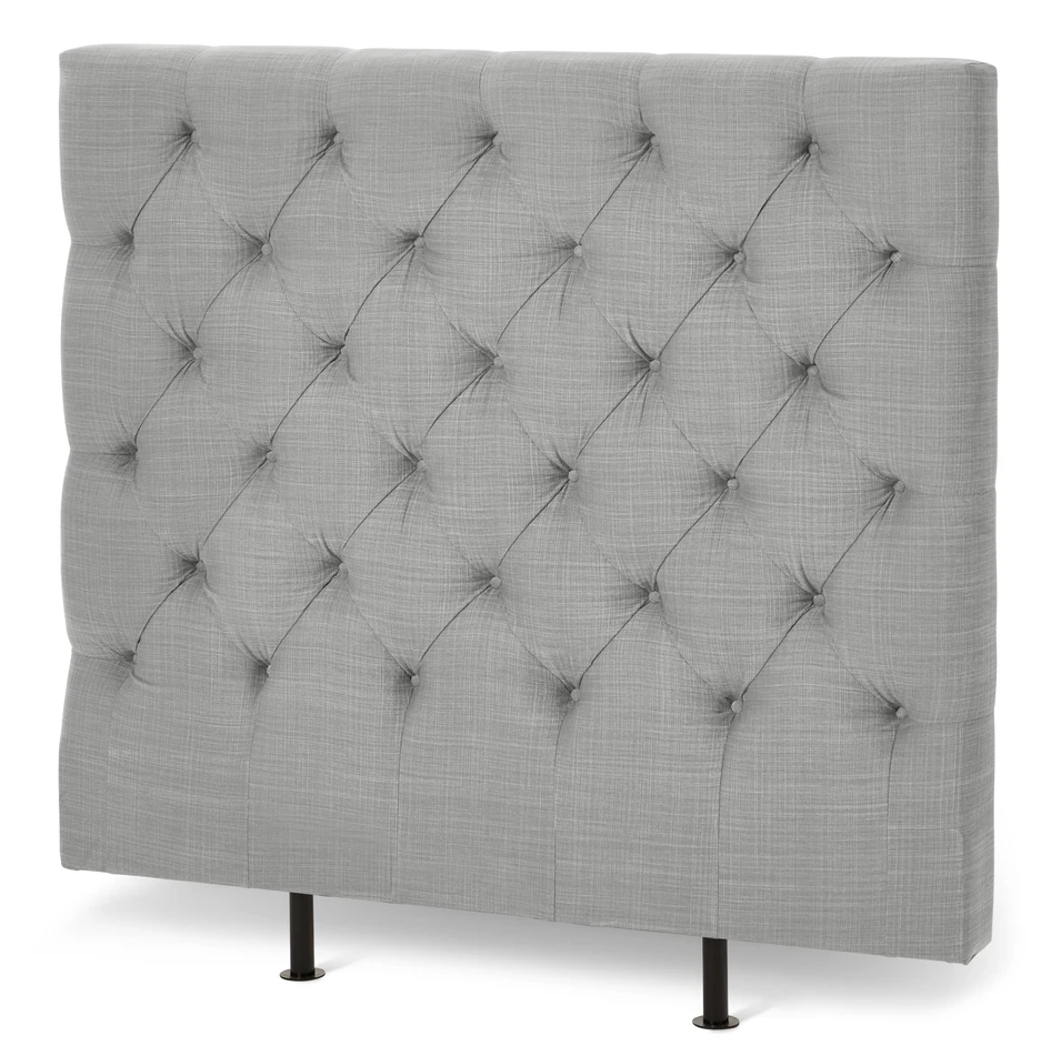 Avon L pikerad, låg - Sänggavel, B 90-140 cm - Grå