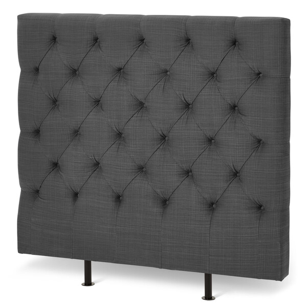 Avon L pikerad, låg - Sänggavel, B 90-140 cm - Grå