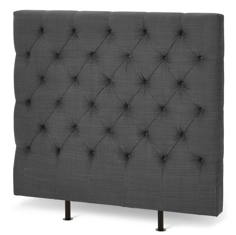 Avon L pikerad, låg - Sänggavel, B 90-140 cm - Grå