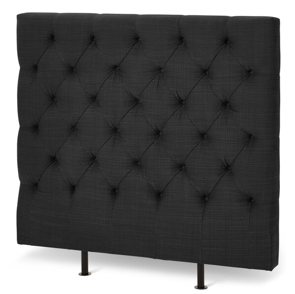 Avon L pikerad, låg - Sänggavel, B 90-140 cm - Svart