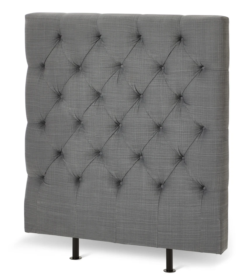 Avon L pikerad, låg - Sänggavel, B 90-140 cm - Grå