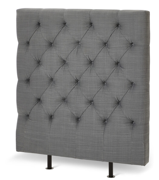 Avon L pikerad, låg - Sänggavel, B 90-140 cm - Grå