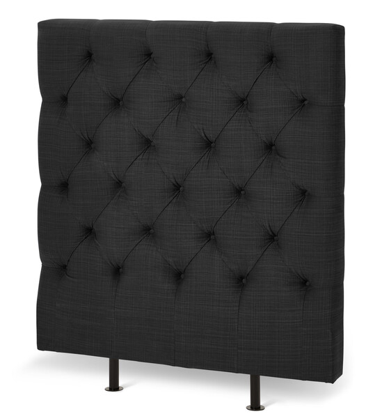 Avon L pikerad, låg - Sänggavel, B 90-140 cm - Svart
