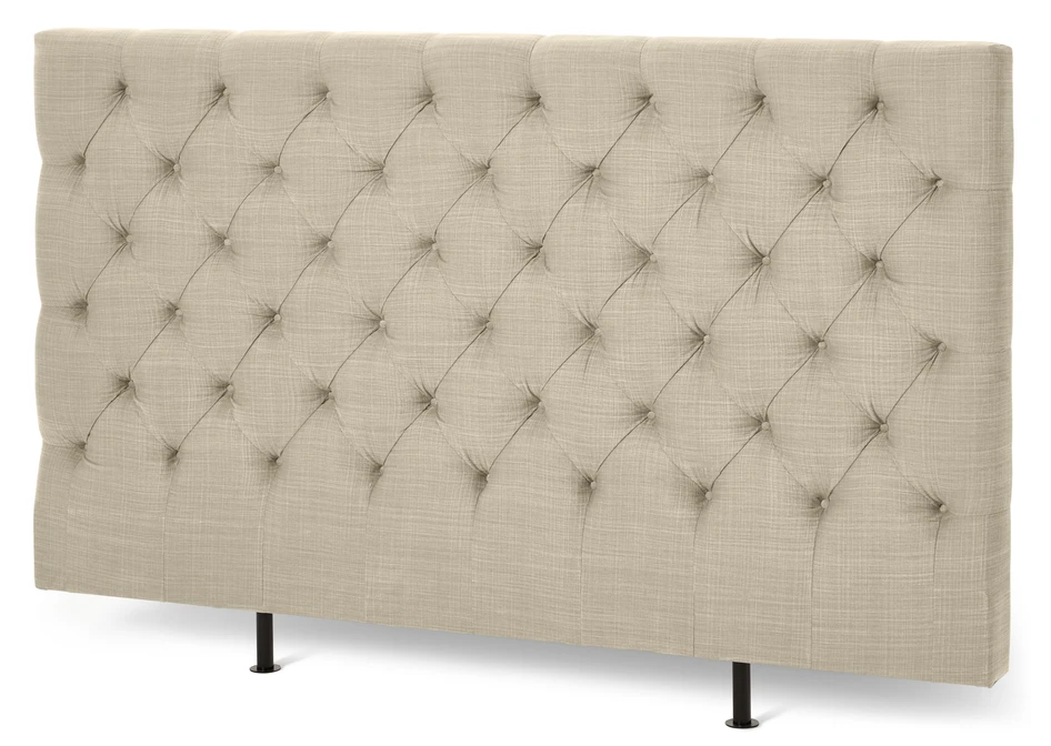 Avon L pikerad, låg - Sänggavel, B 160-210 cm - Beige