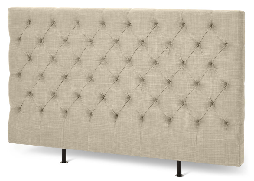 Avon L pikerad, låg - Sänggavel, B 160-210 cm - Beige