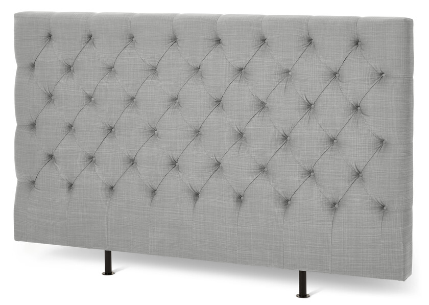 Avon L pikerad, låg - Sänggavel, B 160-210 cm - Grå