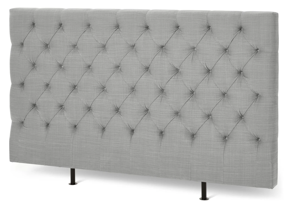Avon L pikerad, låg - Sänggavel, B 160-210 cm - Grå