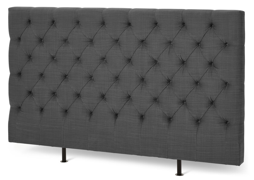 Avon L pikerad, låg - Sänggavel, B 160-210 cm - Grå