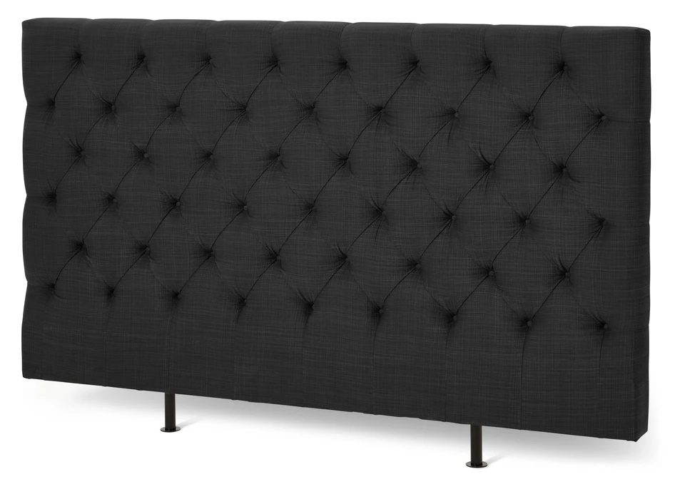 Avon L pikerad, låg - Sänggavel, B 160-210 cm - Svart