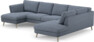 Madison Lux - 2-sits soffa med schäslong vänster och divan höger - Blå
