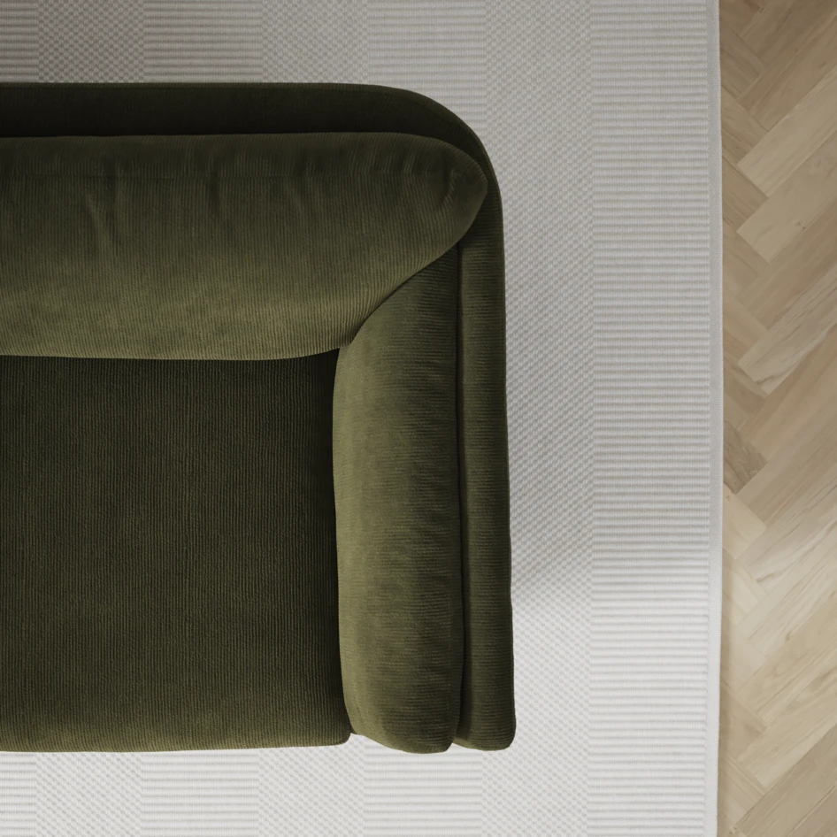 Madison - 2-sits soffa med schäslong höger - Grön