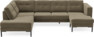 Rio - 3-sits soffa med divan vänster och schäslong höger - Grön