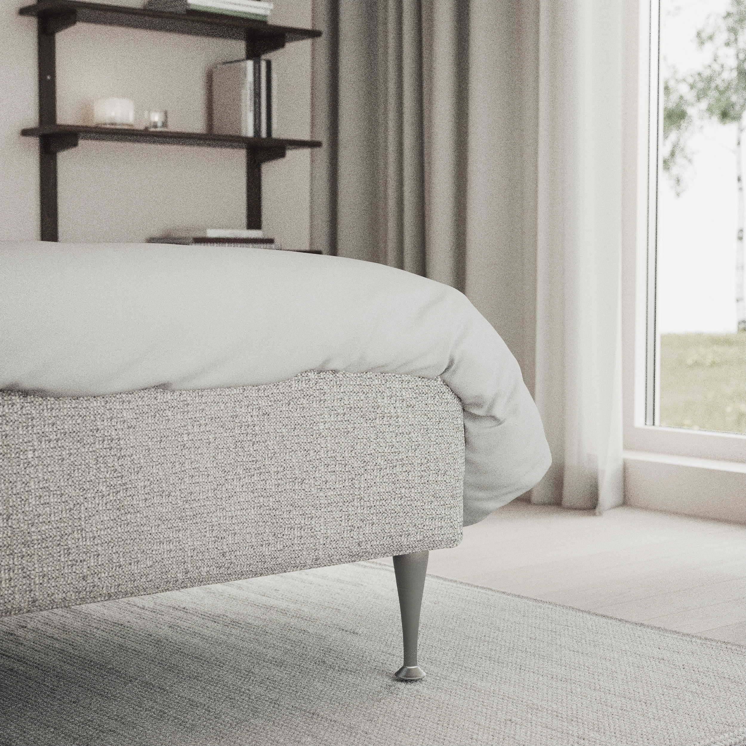 Delux Exclusive - Kontinentalsäng, enkelsäng 120 cm med bäddmadrass och sängben - inspiration