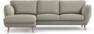 Madison Lux - 2-sits soffa med schäslong vänster - Grå