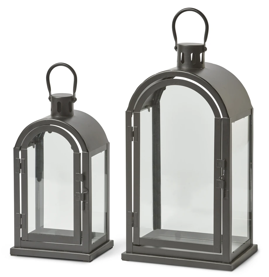 Björkö - Lanterna, 2-pack, H 29,5-39 cm - Svart