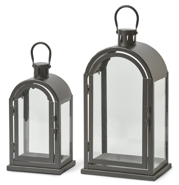 Björkö - Lanterna, 2-pack, H 29,5-39 cm - Svart