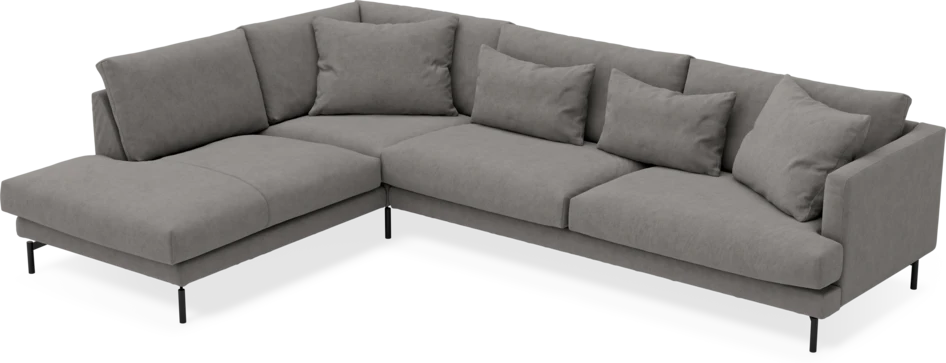 Harper - 3-sits soffa med divan vänster - Grå