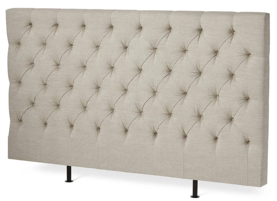 Avon L pikerad, låg - Sänggavel, B 160-210 cm - Beige