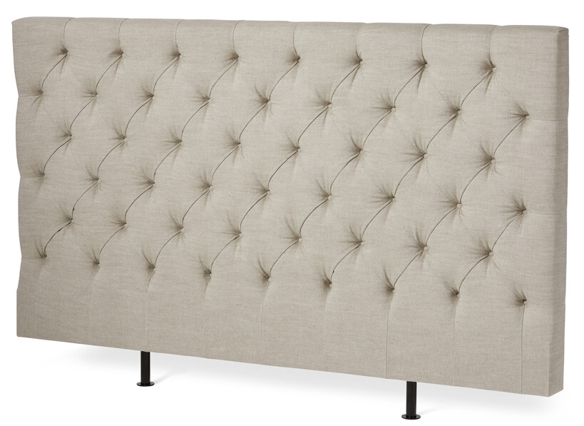 Avon L pikerad, låg - Sänggavel, B 160-210 cm - Beige
