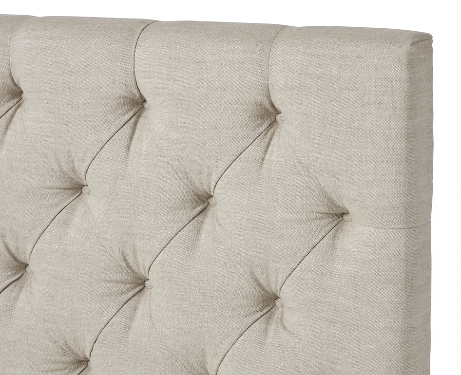 Avon L pikerad, låg - Sänggavel, B 160-210 cm - Beige
