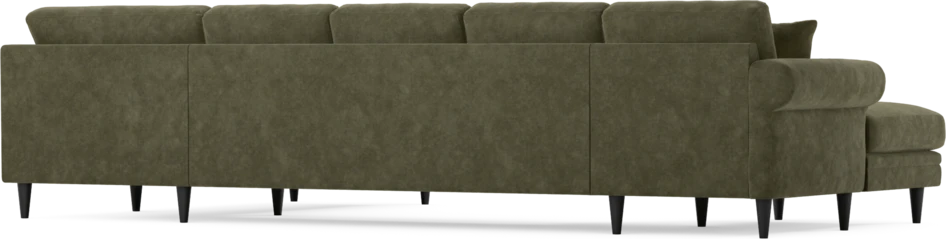 Eden - 3-sits soffa med schäslong vänster och divan höger - Grön
