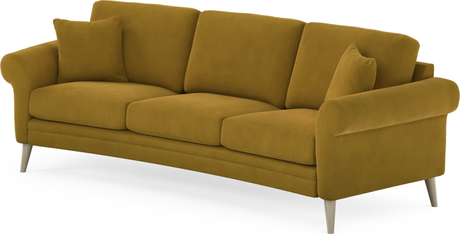 Eden - 3-sits soffa svängd - Gul