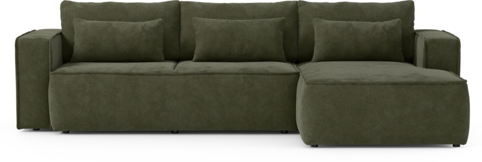 Ide - Bäddsoffa 3-sits med schäslong höger - Grön
