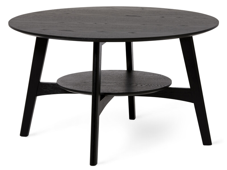 Flora - Soffbord, H 50 Ø 85 cm - Svart
