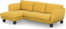 Madison Lux - 2-sits soffa med schäslong vänster - Gul