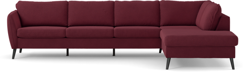 County - 3-sits soffa med divan höger - Röd