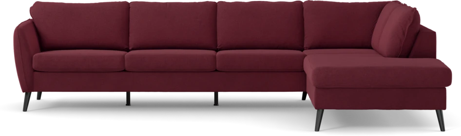 County - 3-sits soffa med divan höger - Röd