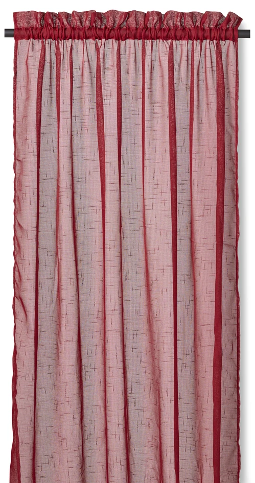 Cecilia - Gardin, 2-pack,135x250 - Röd