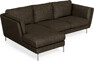 Madison Lux - 2-sits soffa med schäslong vänster - Brun
