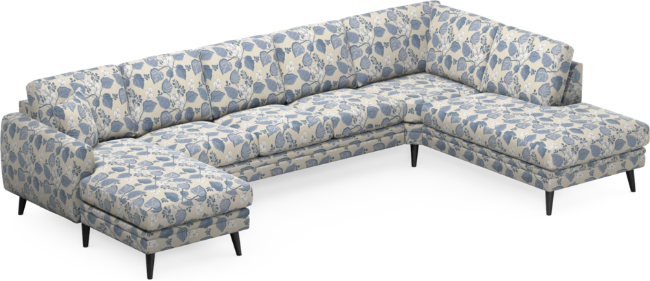 Eden - 3-sits soffa med schäslong vänster och divan höger - Flerfärgad