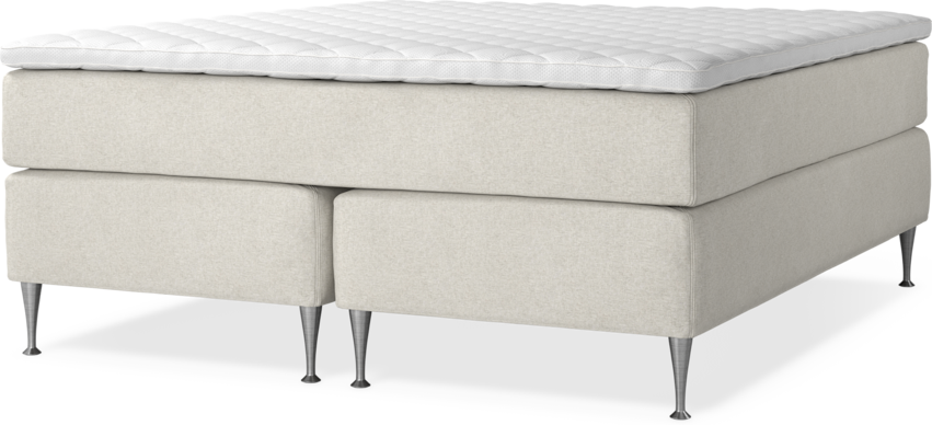 Delux Exclusive - Kontinentalsäng, dubbelsäng med bäddmadrass - Beige