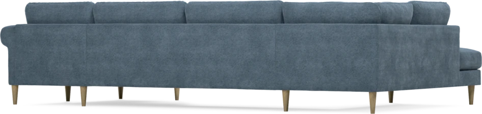 Bridge - 3-sits soffa med divan vänster och schäslong höger - Blå