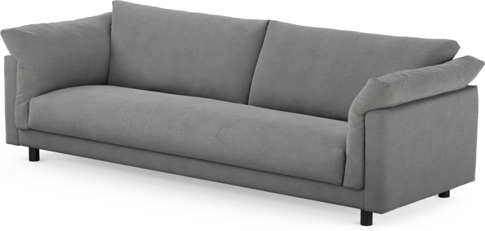 Cherrie - 4-sits soffa, hel dyna, fast klädsel - Grå
