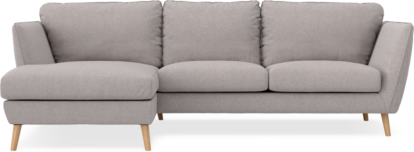 Madison Lux - 2-sits soffa med schäslong vänster - Grå
